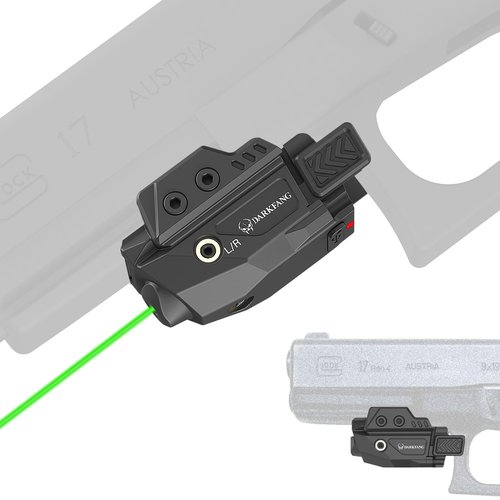 DARKFANG Low Profile Green Laser Sight for Glock and Picatinny Rail Mount with Momentary/Strobe Functions