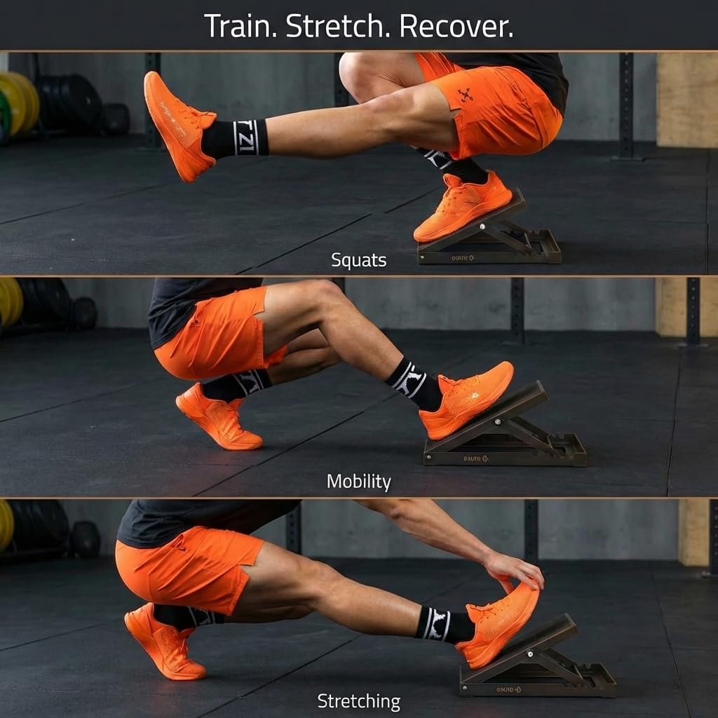 Slant Boards Adjustable - Wide Metal Slant Ramps for ATG Training & Physical Therapy | Calf Stretching Wedge