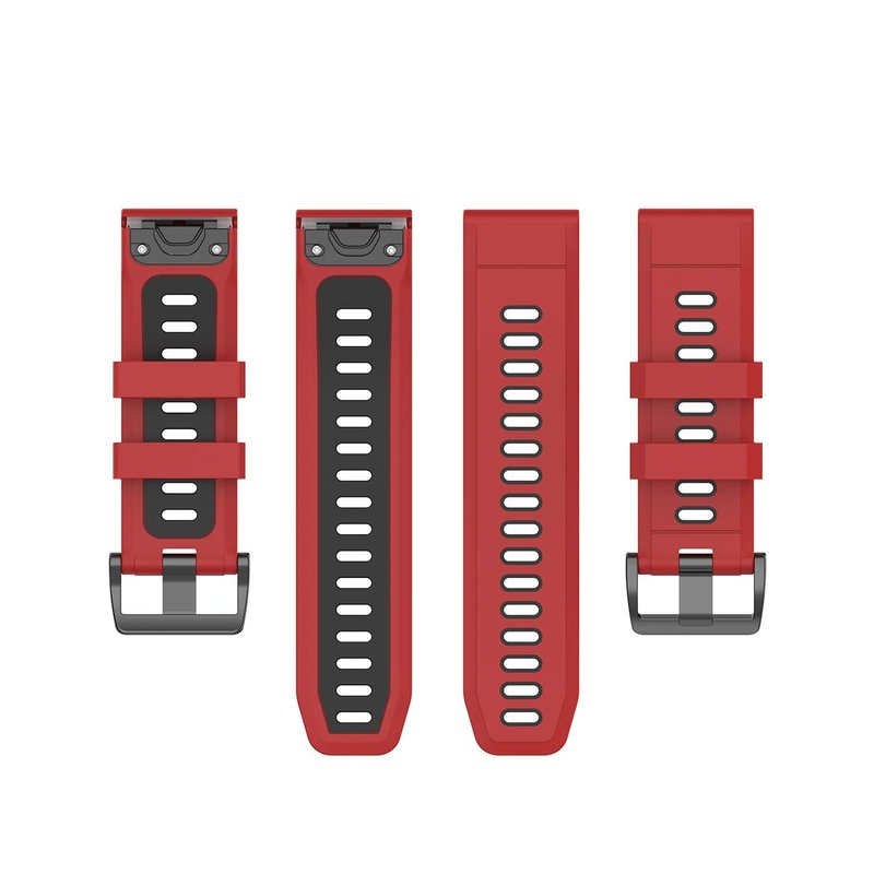 Chofit Compatible with Garmin Approach S70 42MM 47MM Watch Band,Soft Silicone Wristband Replacement Quitck Fit Sport Strap (Approach S70 47mm, Black&Red&White)