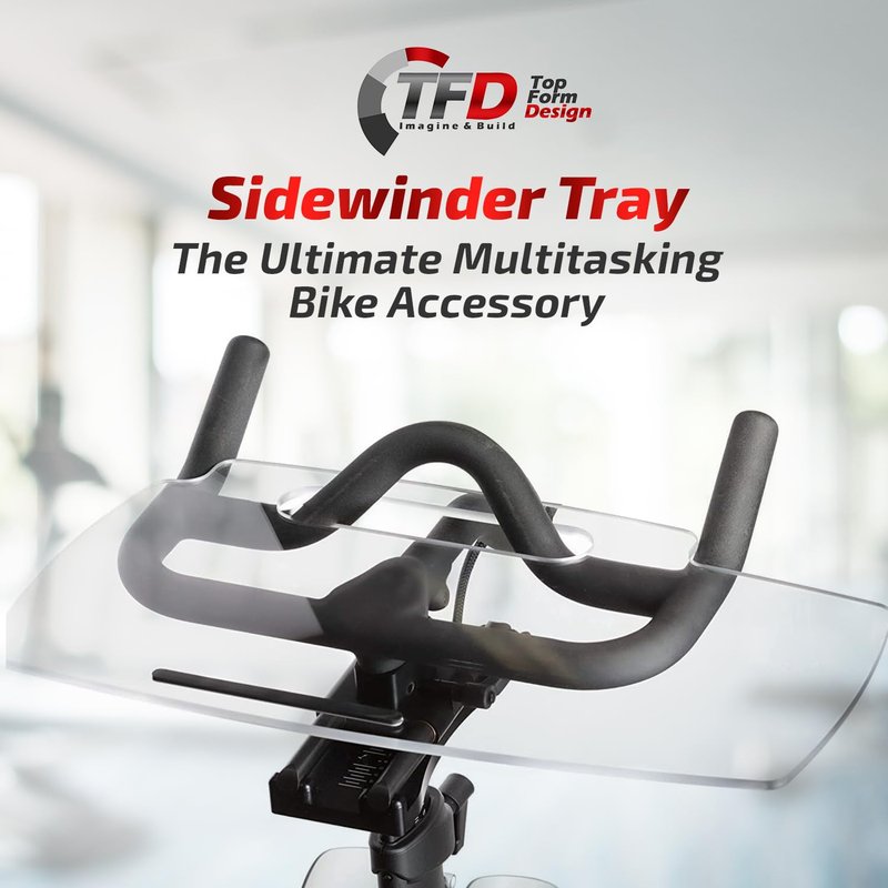 TFD Sidewinder | Compatible with Peloton Bike (Original GEN 3 ONLY) | Laptop Desk Tray - Premium Holder for Laptop, Tablet, Phone, Books & More - The Ultimate Peloton Accessories (Sidewinder Tray)