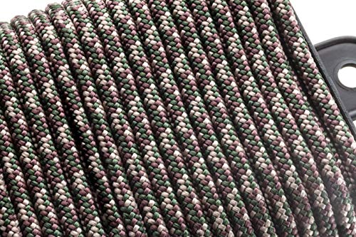 Durable Camo Utility Cord - 1/8" x 50' Diamond Braided