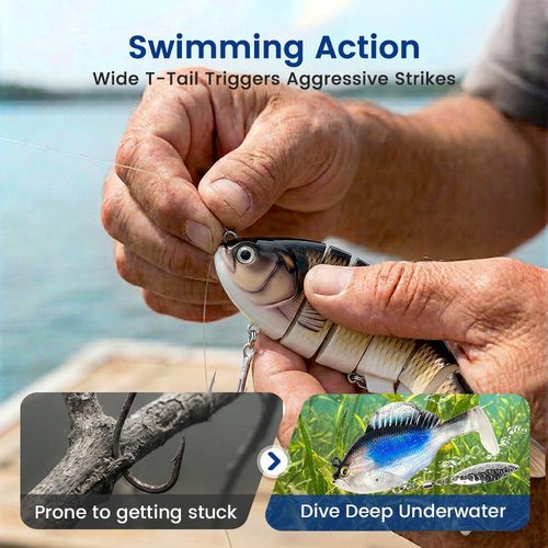 Fishing Lures - Floating Plopper Lure for Freshwater & Saltwater | Wobble Bait for Bass & Catfish