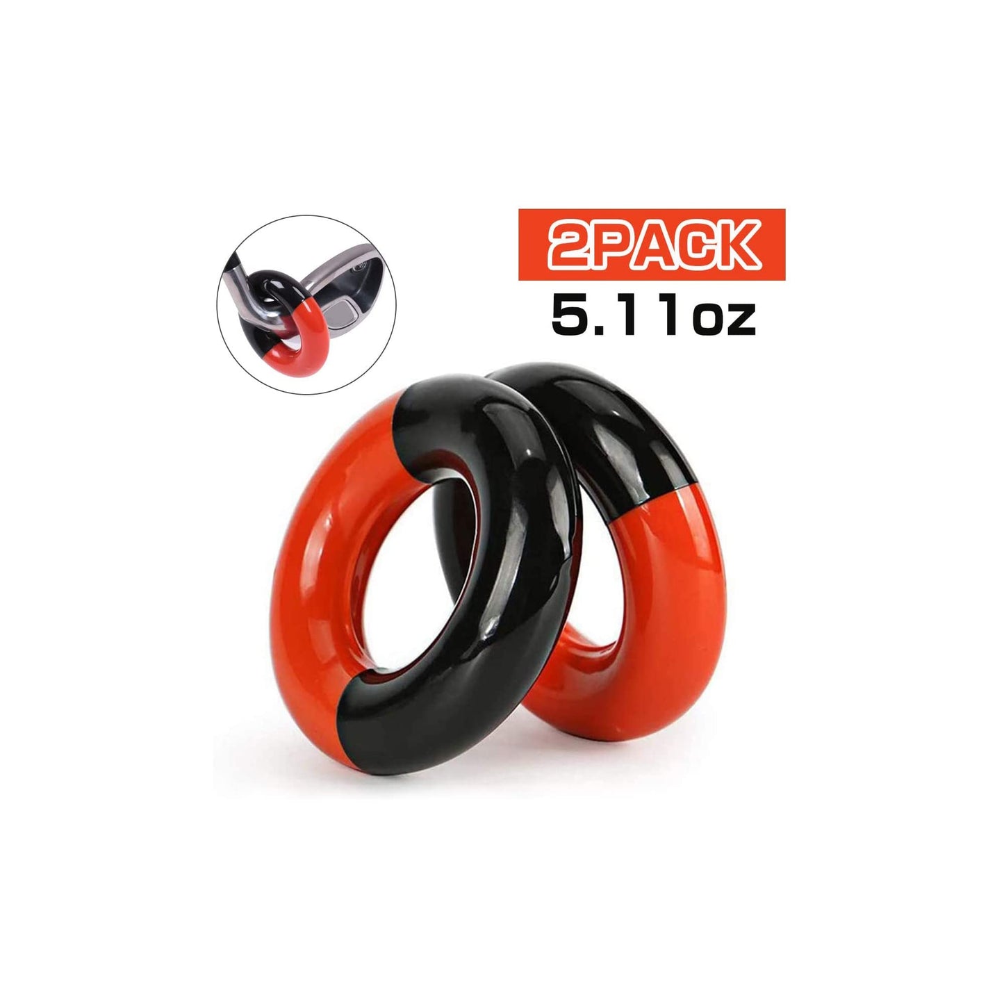 DAZUZ Golf Weighted Swing Ring Golf Club Warm Up Swing Donut Weight Ring for Practice & Training