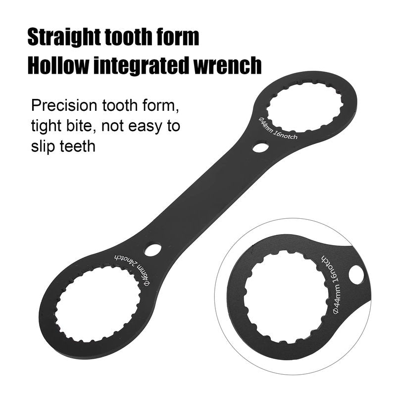 Dilwe Bottom Bracket Wrench, BB Wrench Bottom Bracket Tool 44mm 46mm 16 24 Notch BB Installation Remover Tool(black)