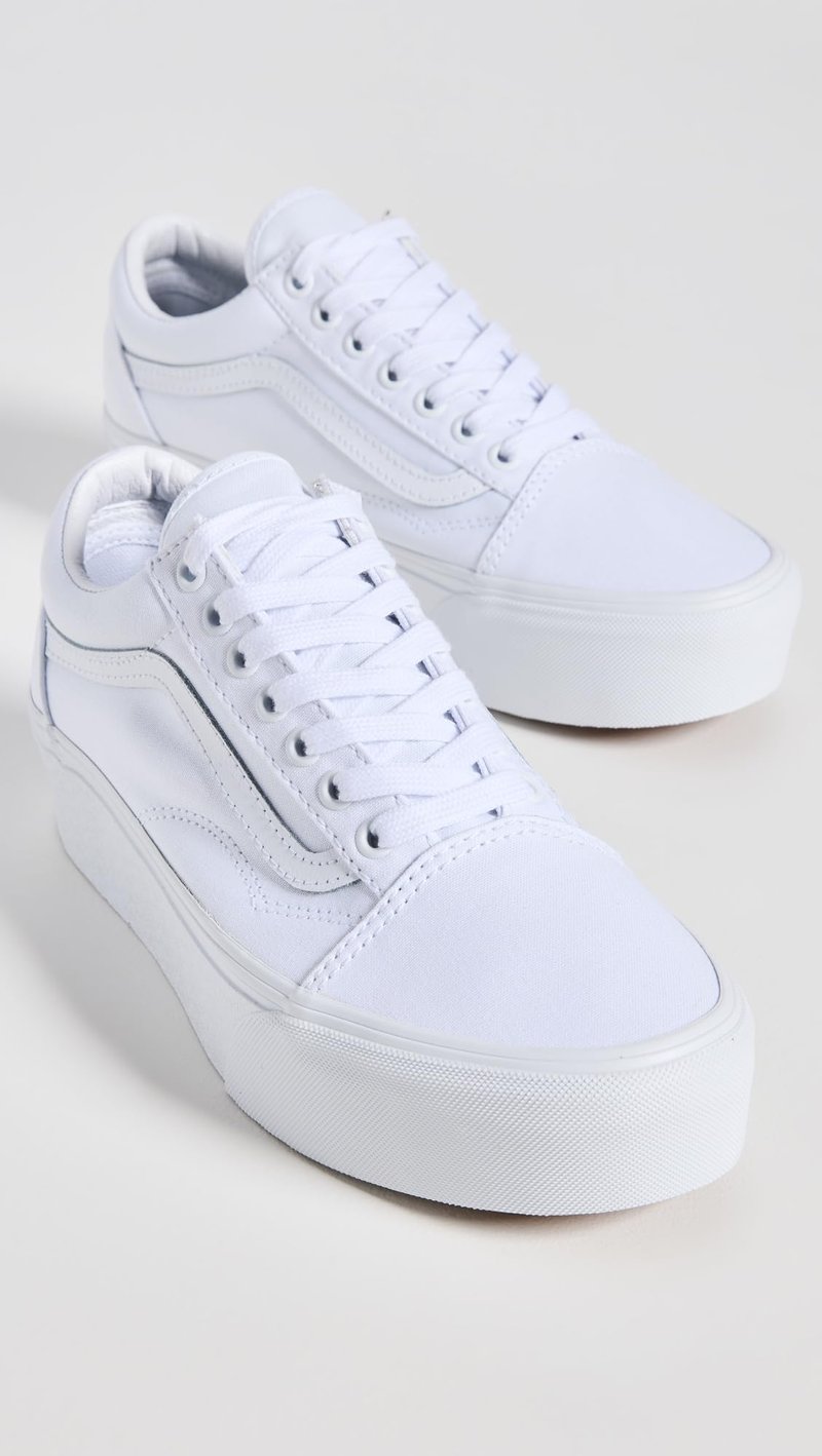 Vans Unisex UA Old Skool Stackform Sneakers, True White, 7.5 US Women/6 US Men