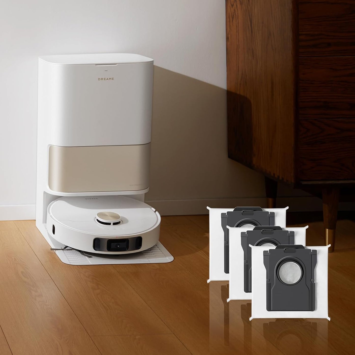 dreame Dust Bags Compatible with X50 Ultra Series/Aqua10 Series / L50 Ultra / L40s Ultra / L40s Ultra AE / L40s Ultra CE / L10s Ultra Gen2, 3.2L Dust Bags (3 PCS)