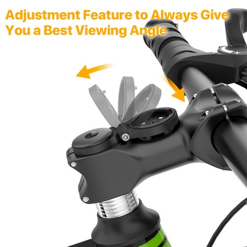 for Garmin Stem Mount - Adjustable Out Front Bike Computer Mount for Wahoo Stem, Road Cycling for Garmin Bike Computer Compatible with Wahoo Elemnt, Bryton, Cateye (Black)