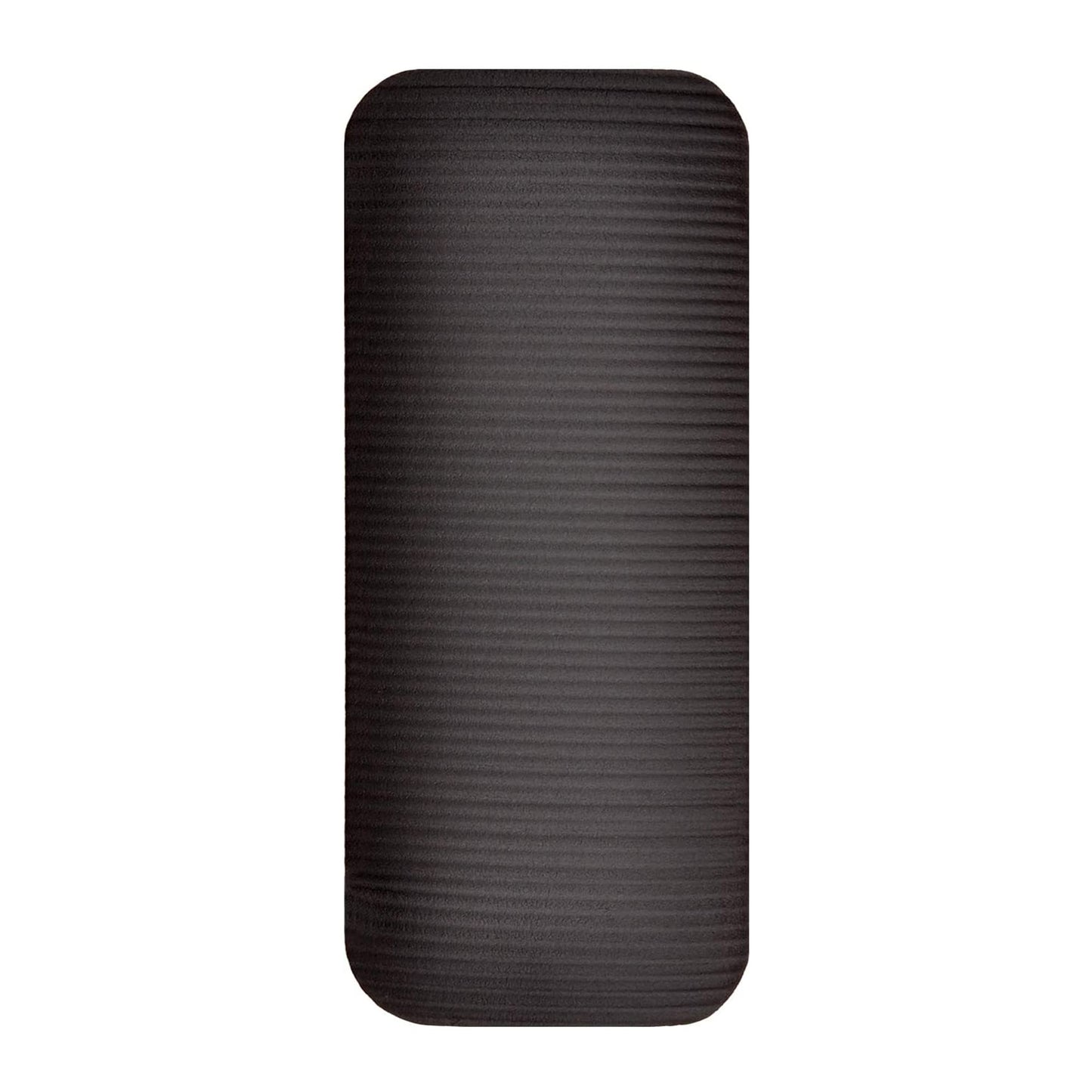 BalanceFrom Fitness GoYoga+ 71x24in Extra Thick High Density Exercise Yoga Mat w/24x10in Knee Pad & Carrying Strap, Black