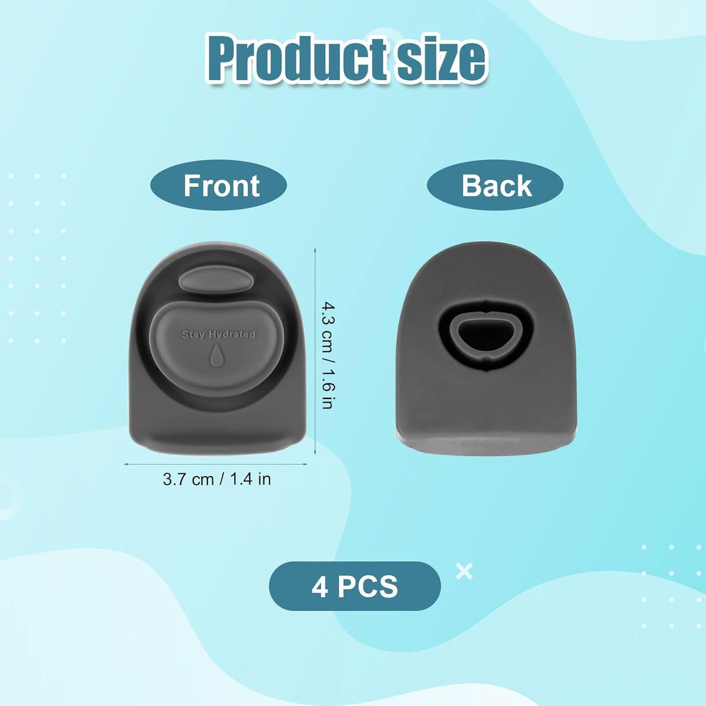 Owala | 4-Pack Replacement Stoppers | BPA-Free Silicone Water Bottle Lid Gaskets for 24oz, 32oz, 40oz