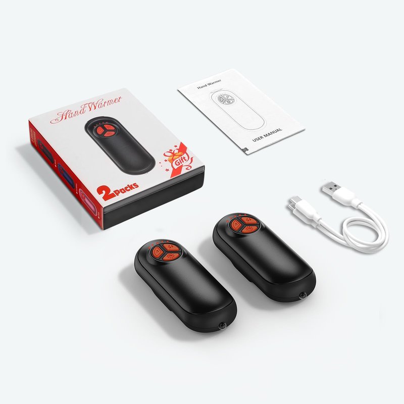 DAXIMMC 2 Pack AI Electric Hand Warmers, Upgraded Hand Warmers Rechargeable, 1s Safe Rapid Heat, Portable Heater, 5 Levels Temperature Control, Gifts for Hunting, Camping, Hiking, Outdoor