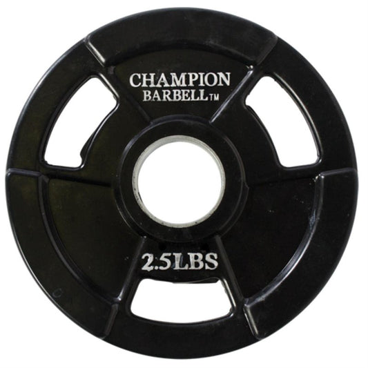Champion Barbell Olympic Rubber Coated Grip Plate, 2.5-Pound