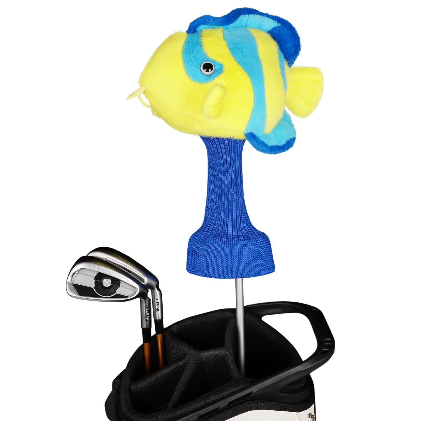 LZFAN Golf Club Covers for Drivers Funny Driver Headcover Animal Golf Club Head Covers Golf Gifts for Men Women Plush Cute (Angelfish for Driver)