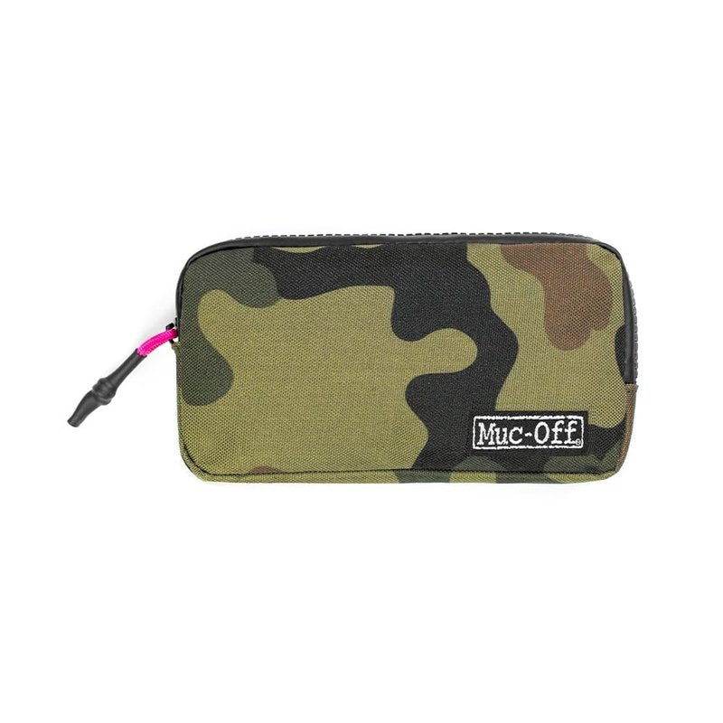 Muc-Off Essentials Case, Camo - Bike Pouch, Cycling Phone Wallet with Zipper - Bike Accessories for Storing Mobile Phone and Bike Tools