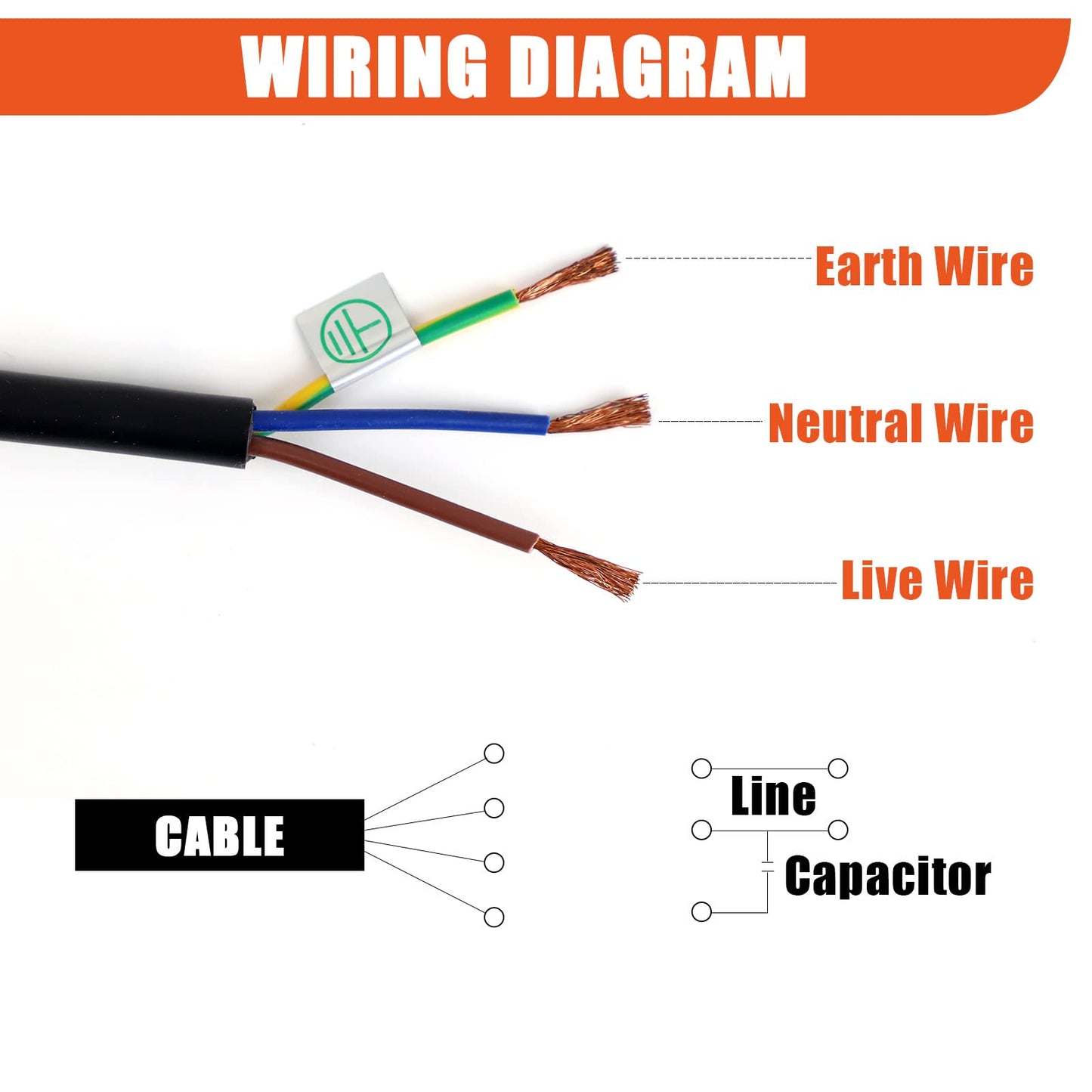 TOAUTO Concrete Vibrator Vibration Motor 100W Single Phase AC 110V 3600rpm Aluminum Alloy Case Vibrating Motor for Shaker Table