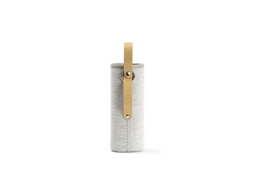 LARQ Bottle Limited Edition Travel Sleeve with Easy-Carry Leather Strap - 25 oz/32 oz, Heather Grey