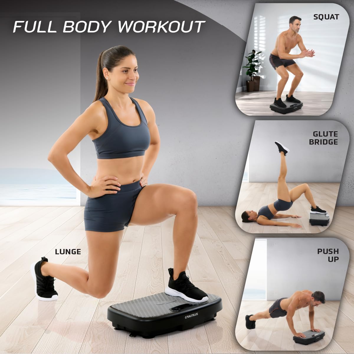 Nautilus Vibratone Pro Vibration Plate - Full Body Workout Machine for Muscle Activation & Fat Loss