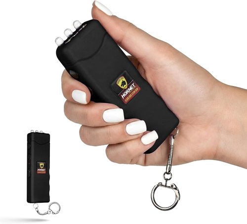 Guard Dog Security Mini Stun Gun Flashlight | High Voltage Self Defense Keychain, Rechargeable & Compact