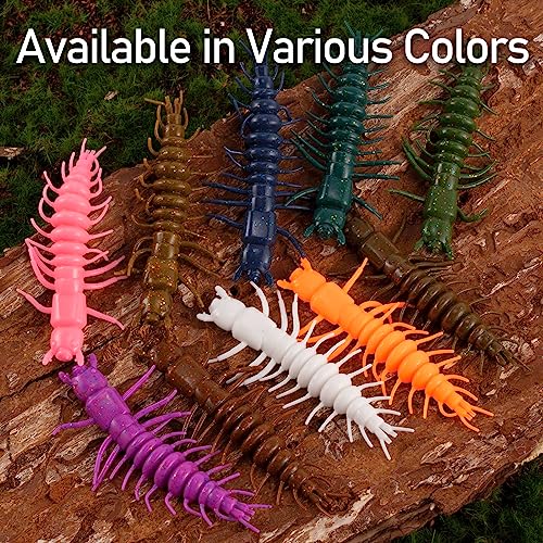 Soft Fishing Lure Worm Bait - 3" Pearl - 8 Pack