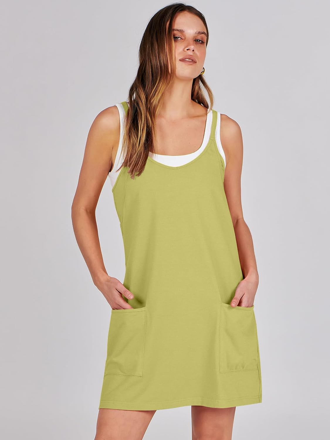ANRABESS Women's Athletic Dress - Summer Tennis Mini Romper with Built-In Shorts | Travel Ready Activewear