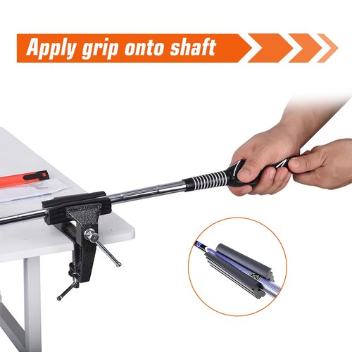 YIMISIMON Golf Grip Regripping Kit for Home Use | Includes Retractable Hook Blade, 15 Grip Tape, Grip Tape Remover, Portable Table Vise & Rubber Clamp | Quick Repair Solution Set