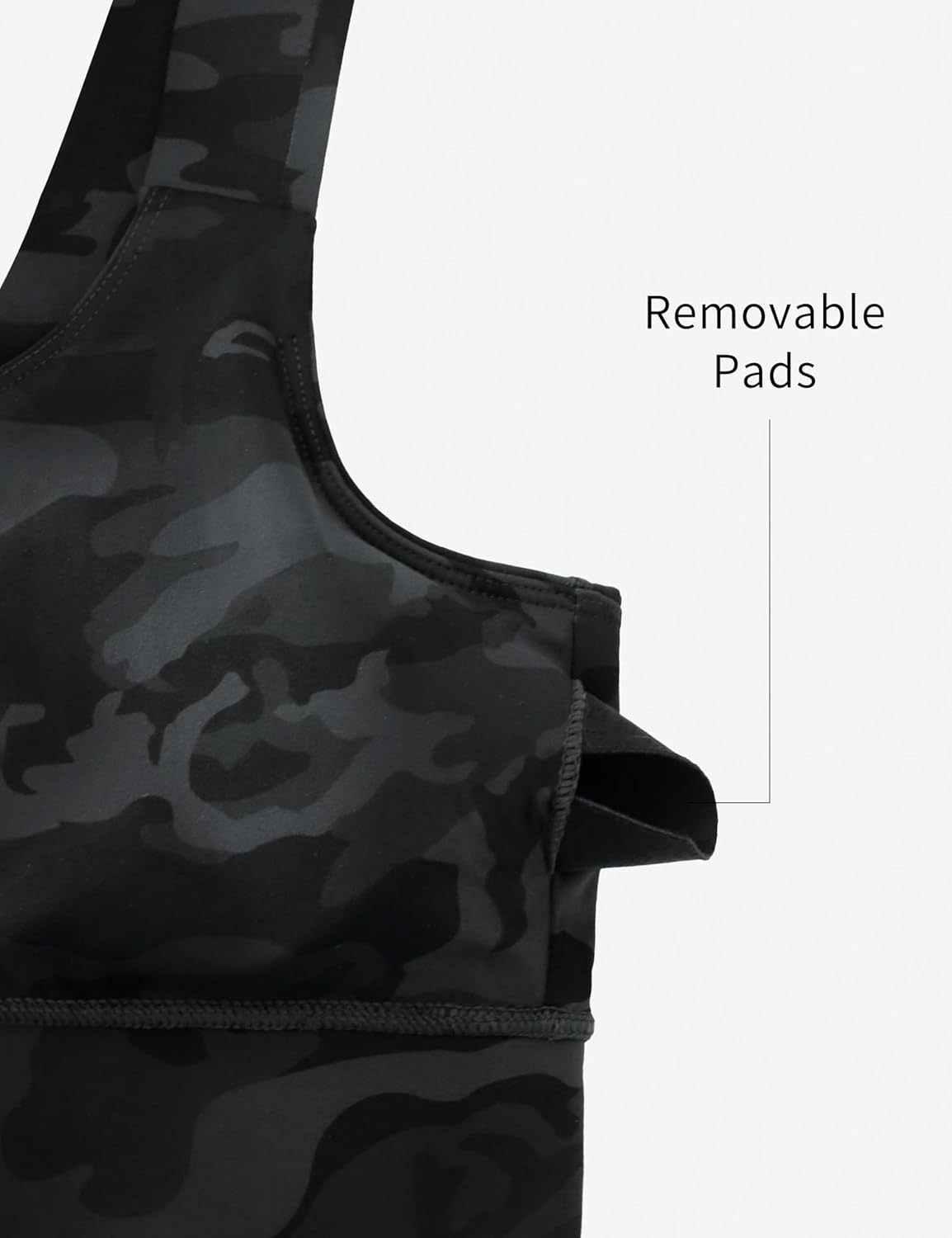 The Gym People Women's Cross Back Sports Bra - V Neck, Wide Straps, Removable Pads | Yoga Crop Top