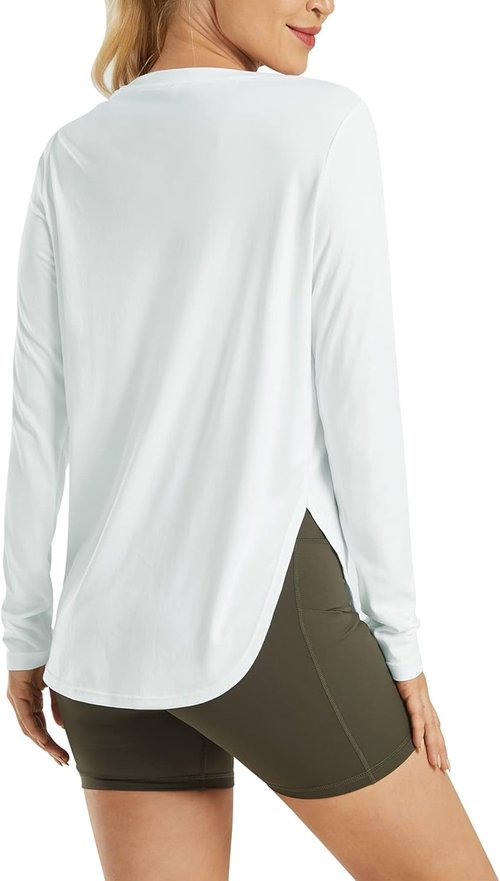 G4Free Women's UV Protection Long Sleeve Workout Shirt - Quick Dry Lightweight for Outdoor Activities