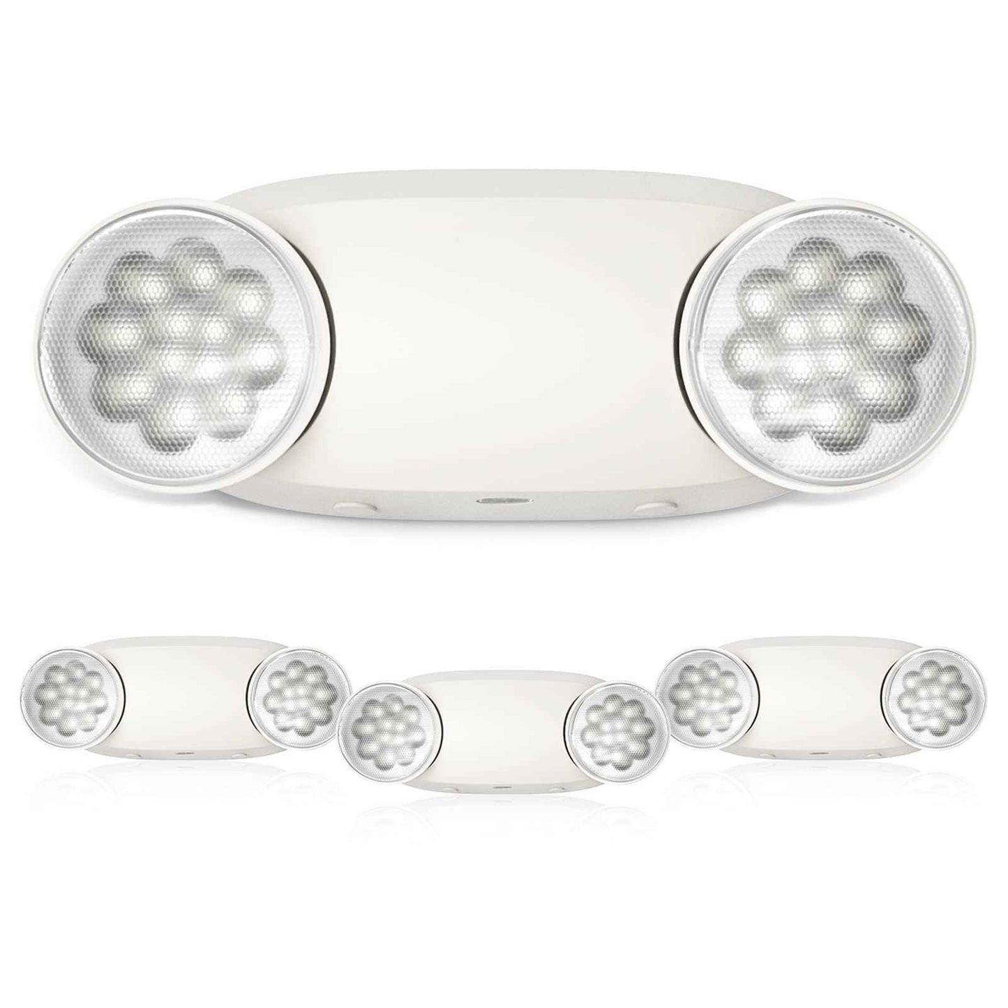 FREELICHT 4 Pack Emergency Lights for Business, with Battery Backup,Hard Wired, UL 924 Certified,AC 120/277V,Two Head Adjustable LED Emergency Lighting