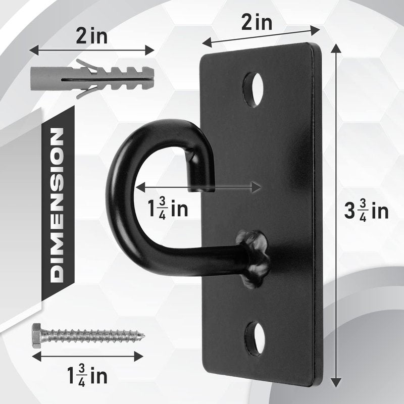 Yes4All Sturdy Wall Mounted Workout Anchors, Suspension Straps Trainer Anchor Swing Battle Ropes Fitness Training Hammocks Olympic Rings Body Weight Strength Training Systems
