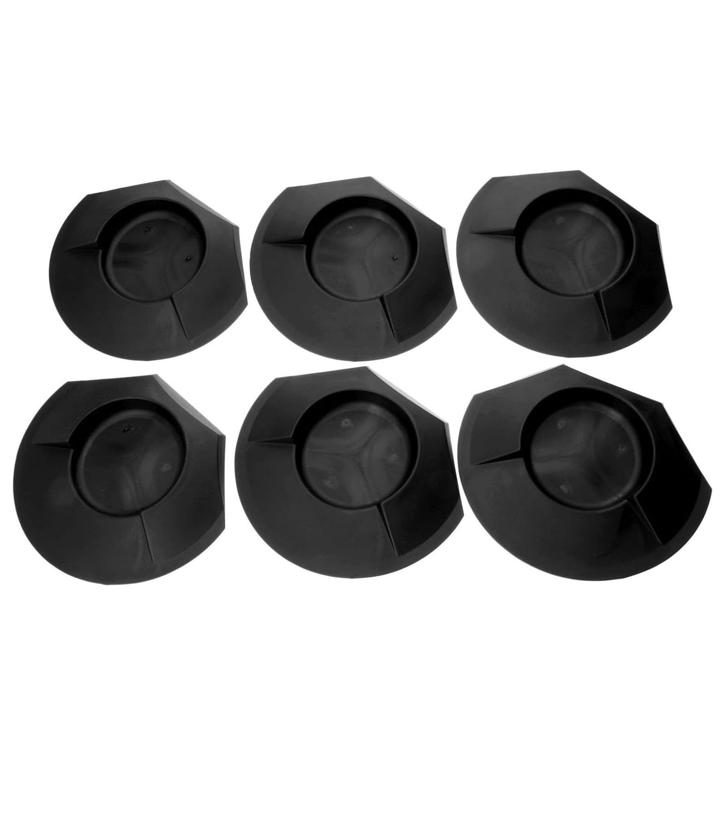 MUXSAM 6 Pieces All-Direction Putter Cups Practice Black Golf Putting Cup Golf Training Cup Golf Practicing Hole Putting Aid Putter Training Aid Fit for Beginner Golf Training Accessory
