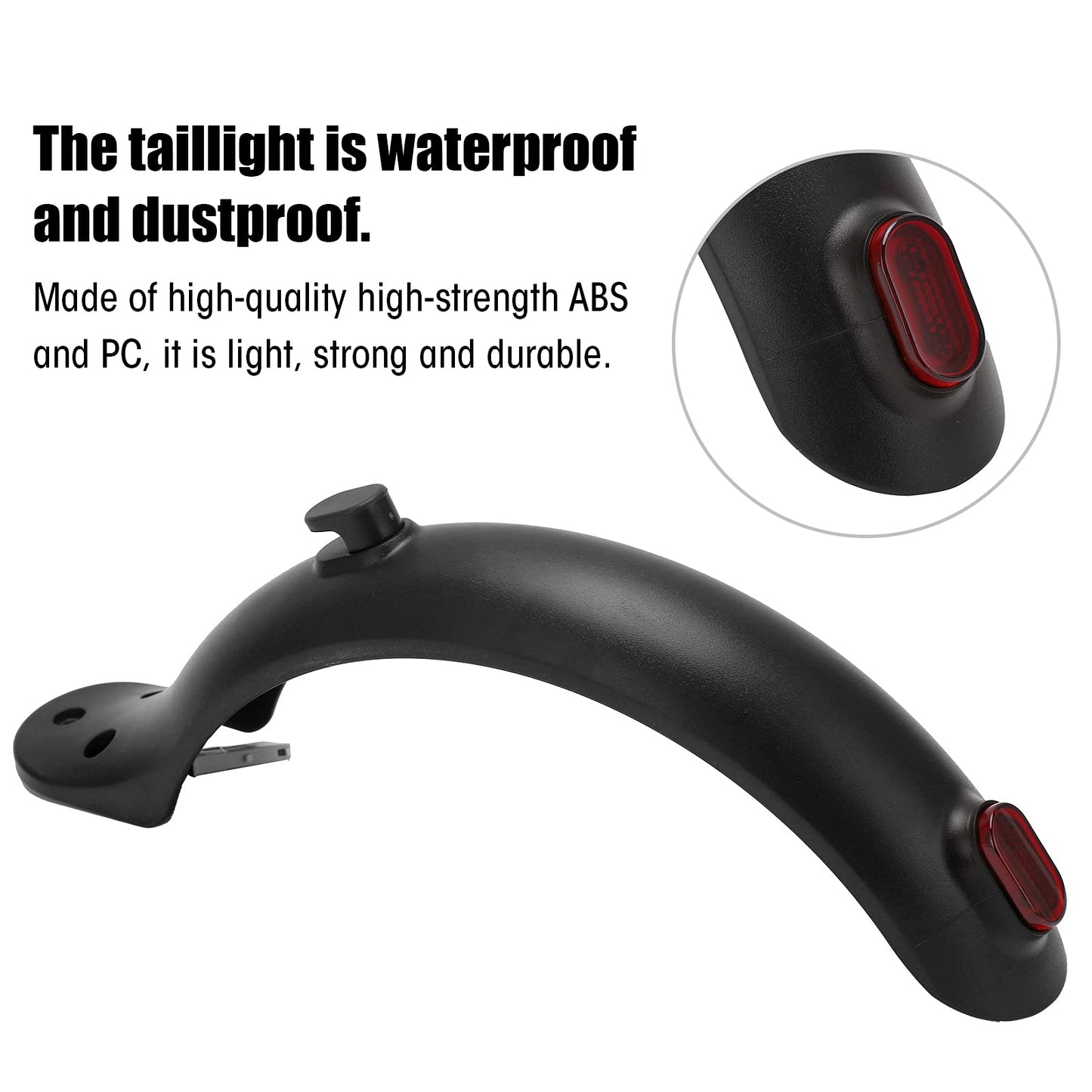 SWOQ Scooter, Electric Scooter Rear Mugguard Recyclable for Mijia M365(Black)