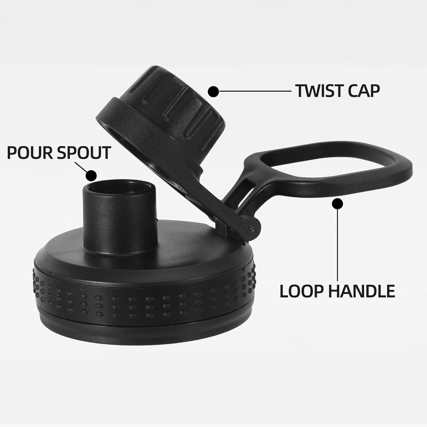 Thermoflask Lid Replacement - Leak-Proof Spout Lid for 12 oz to 64 oz Bottles | 2-Pack