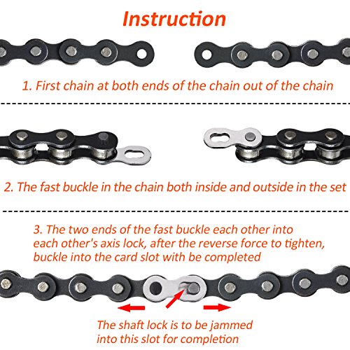 Bicycle Chain Master Link - 8 Pairs, 20.5 x 6.5 x 8.1 mm, Silver
