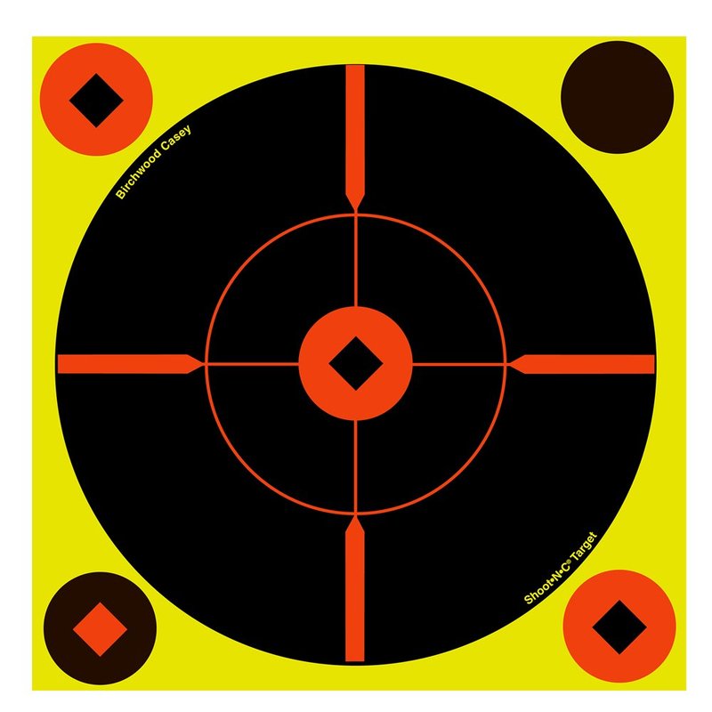 Birchwood Casey Shoot-N-C 8-Inch Round Target 50 Pack, 8" - 50 Targers, 200 Pasters