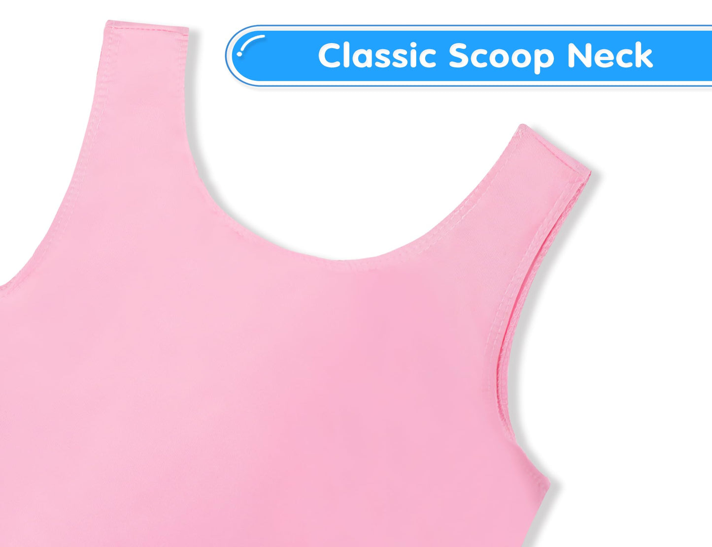 Nokecina Gymnastics Leotards for Girls Size 7-8 Years Old One-Piece Solid Pink Unitards with Shorts