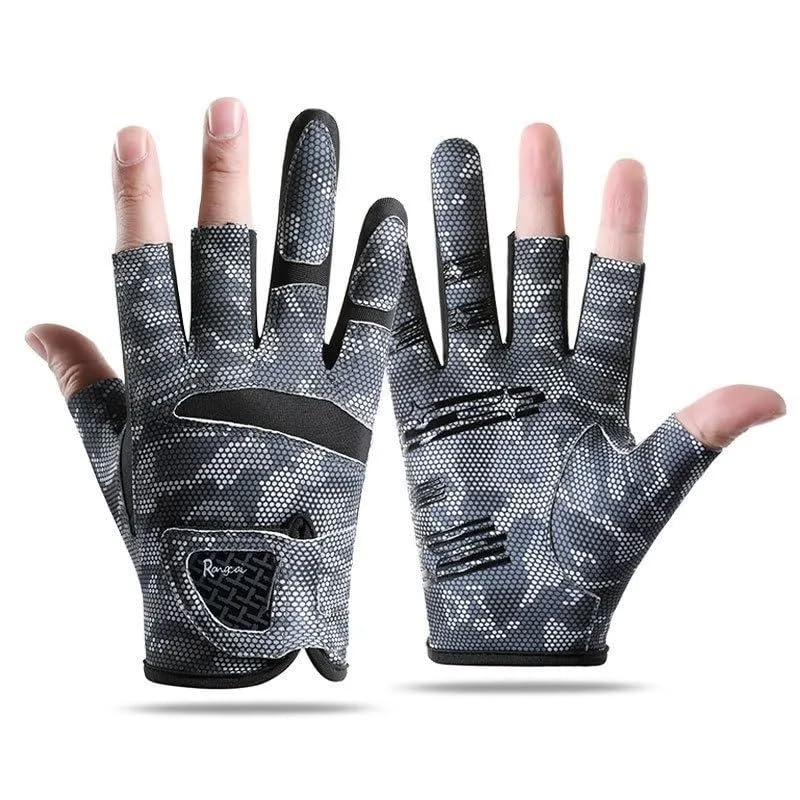 Breathable Workout Gloves for Weightlifting and Exercise - Black Camouflage, M