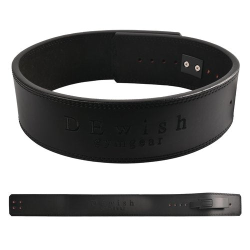 Weight Lifting Belt, 10mm Thick, 4-Inch Wide Heavy Duty Leather Lever Gym Belt, Ideal for Weightlifting, Squats, Deadlifts, Powerlifting, Cross Training and Weight Training