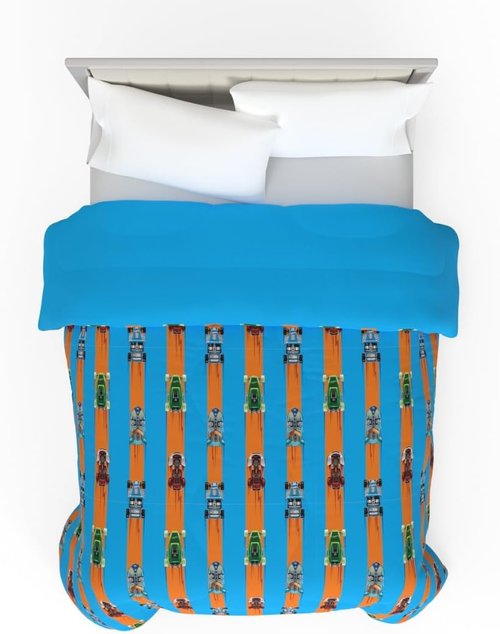 Franco Kids Bedding - Super Soft Microfiber Reversible Comforter | Twin/Full Size, Hot Wheels Design