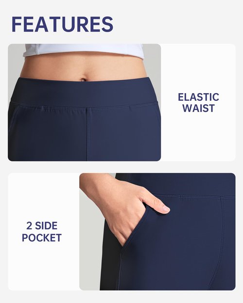 HASMES Girls Joggers Kids Athletic Pants with Pockets Active Pants for Running Yoga Dance Activewear Navy