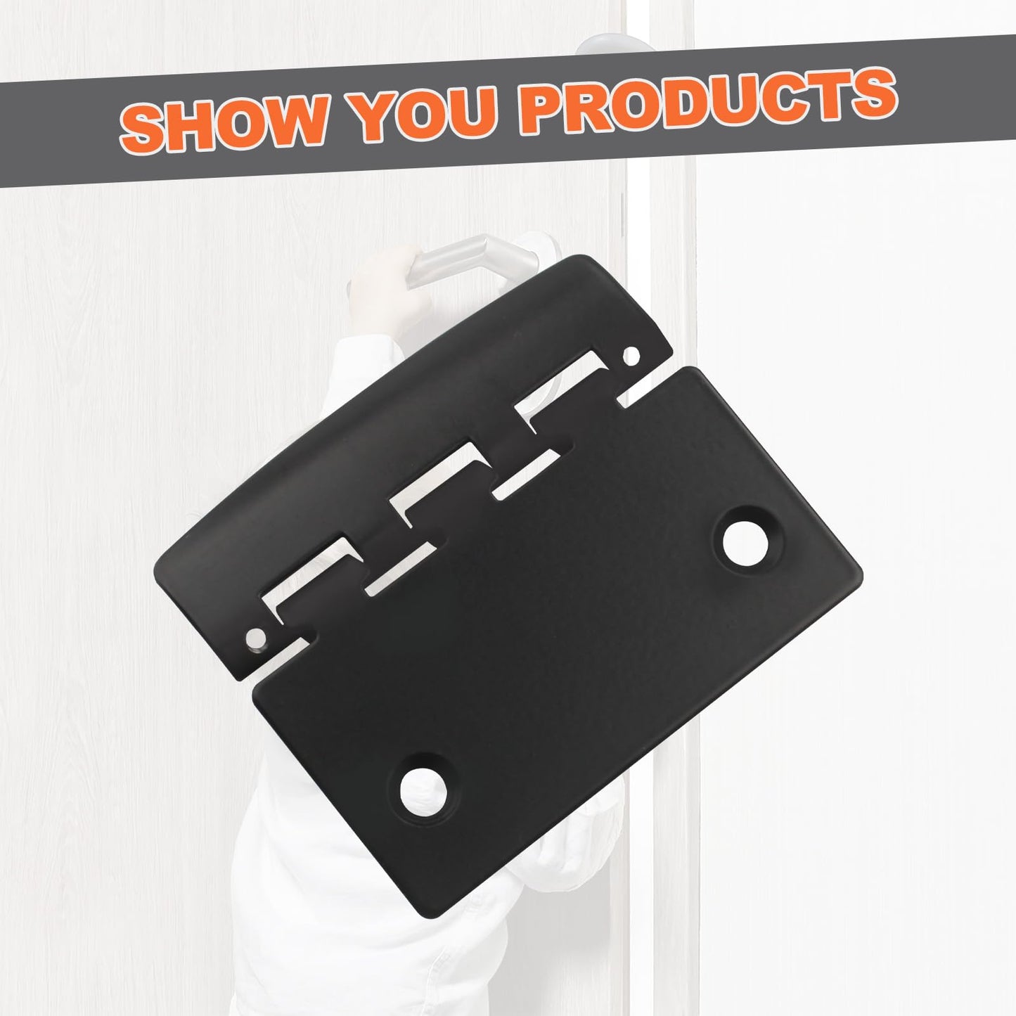 Flip Door Lock – Reversible Privacy Lock with Anti-Lock Out Screw for Child Safe Mode & Home Defense, Door Flip Lock Provides Defender Security, Black, 2-Pack