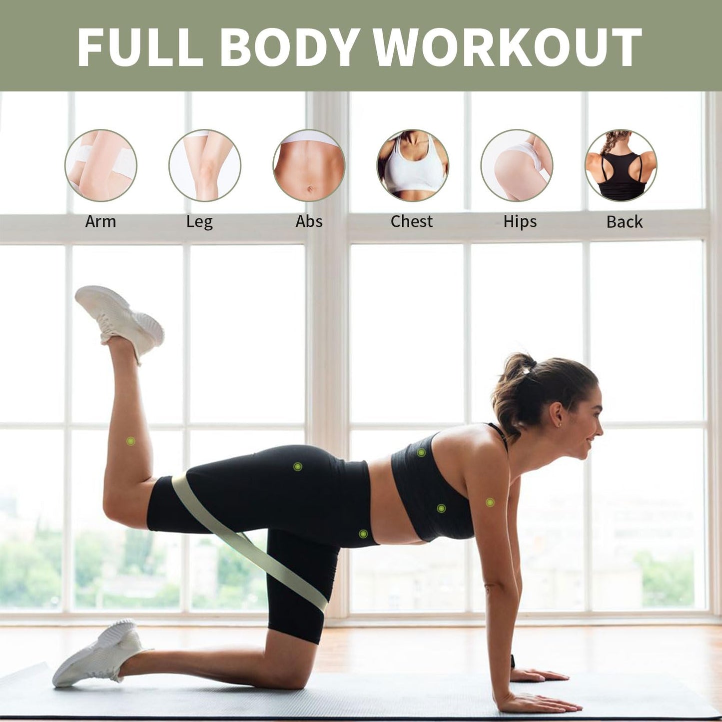 KANGFITER Non-Slip Fabric Resistance Bands for Working Out, Loop Exercise Bands for Booty Leg, Butt, Glute, Stretch Workout Bands for Women & Men, Hip Elastic Bands for Home Gym Fitness, Yoga, Pilates