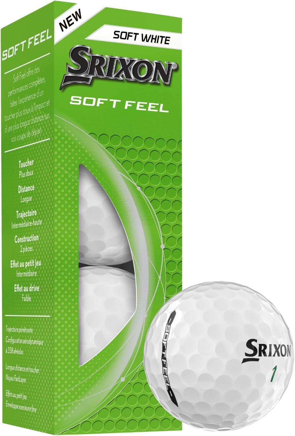 Srixon Soft Feel Golf Balls - Enhanced Distance & Control | Ideal for All Skill Levels