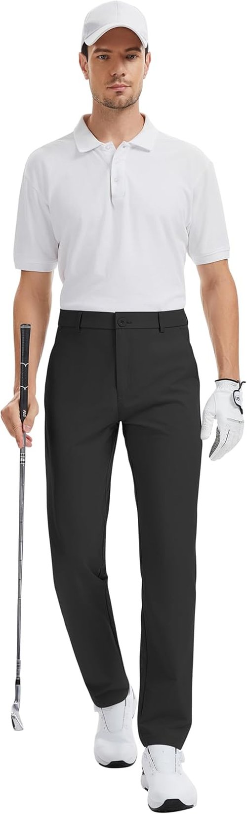 LETAOTAO Men's Golf Pants - Lightweight Stretch Casual Trousers with Pockets | Available in 32"-38" Sizes