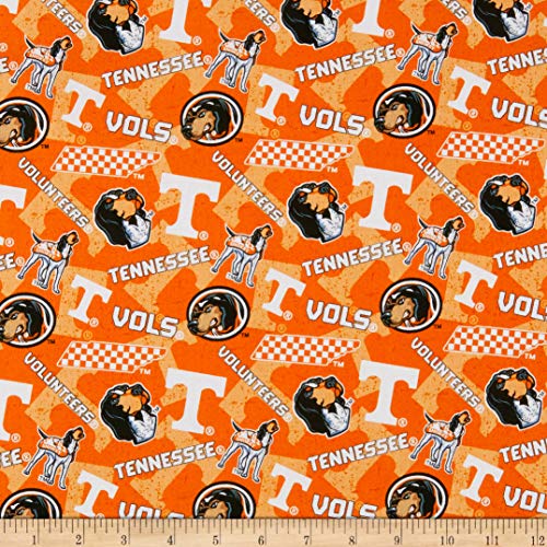 Tennessee Volunteers Cotton Fabric by the Yard - 100% Cotton, 43" Wide
