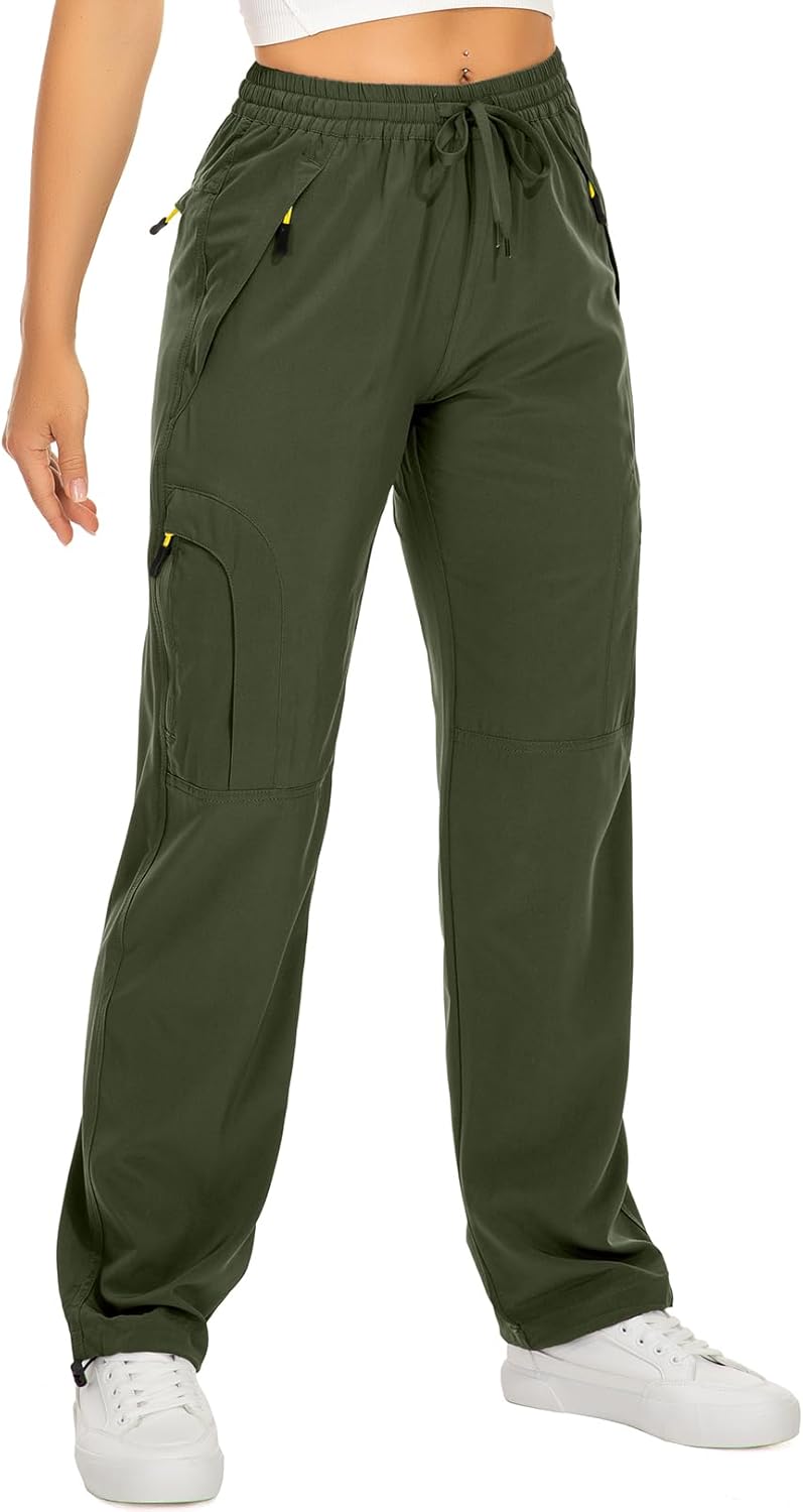 Skiennix Women's Hiking Pants - Quick Dry, Lightweight, UPF 50, Cargo Style with Zipper Pockets