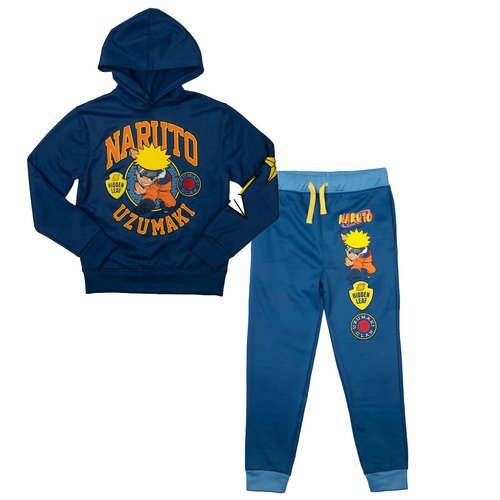 Bioworld Naruto Youth Hoodie and Sweatpant Set Multicolored