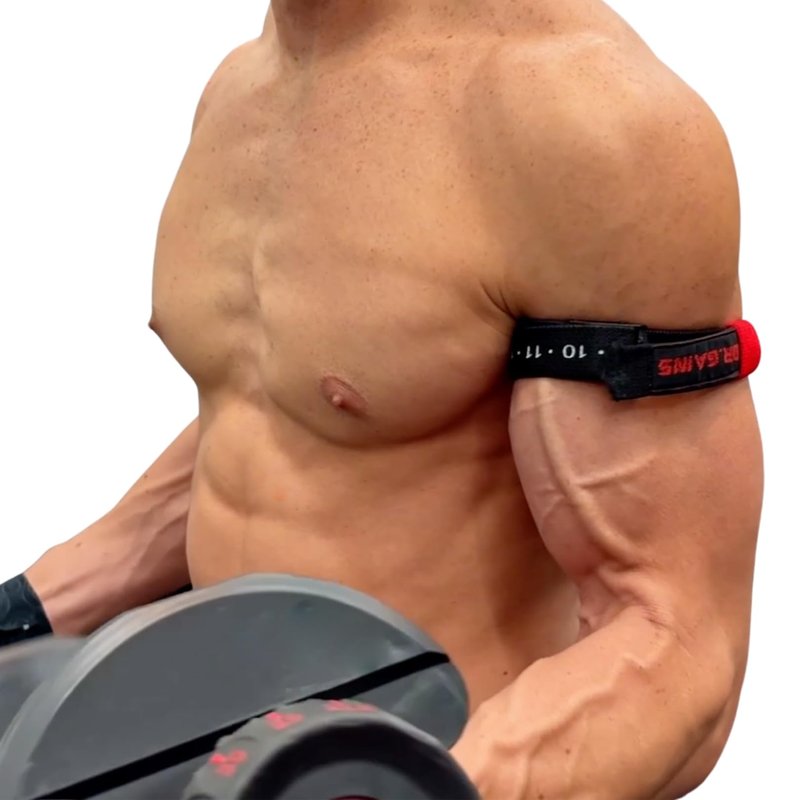 Dr. Gains Premium Nylon & Metal Buckle BFR Bands | Blood Flow Restriction Bands for Occlusion Training Weight Lifting (Arms)