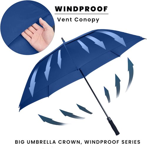 Golf Umbrella - Extra Large 54/62/68/72 Inch Double Canopy | Windproof & Waterproof Design