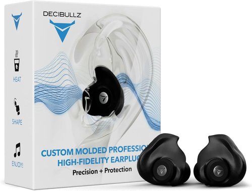 Decibullz Moldable Earplugs - Noise Cancelling Concert Ear Plugs for Musicians & DJs | Perfect Fit