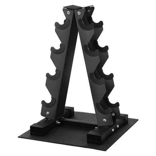 Fitvids Dumbbell Rack A-Frame Weight Rack for Home Gym 4 Tier, Black