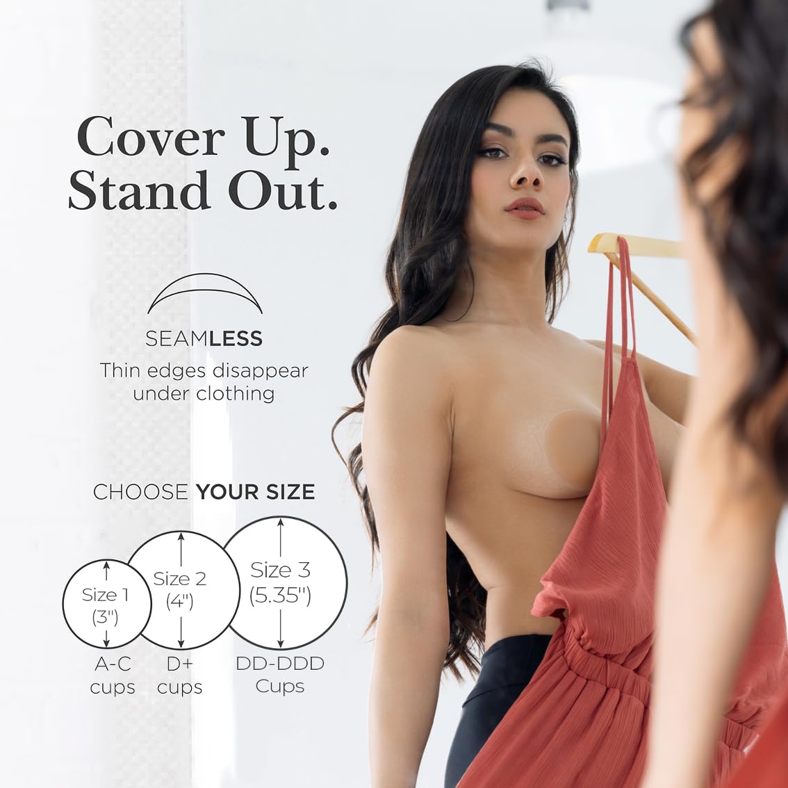 Nippies Reusable Silicone Nipple Covers, Skin Safe Adhesive Pasties Caramel